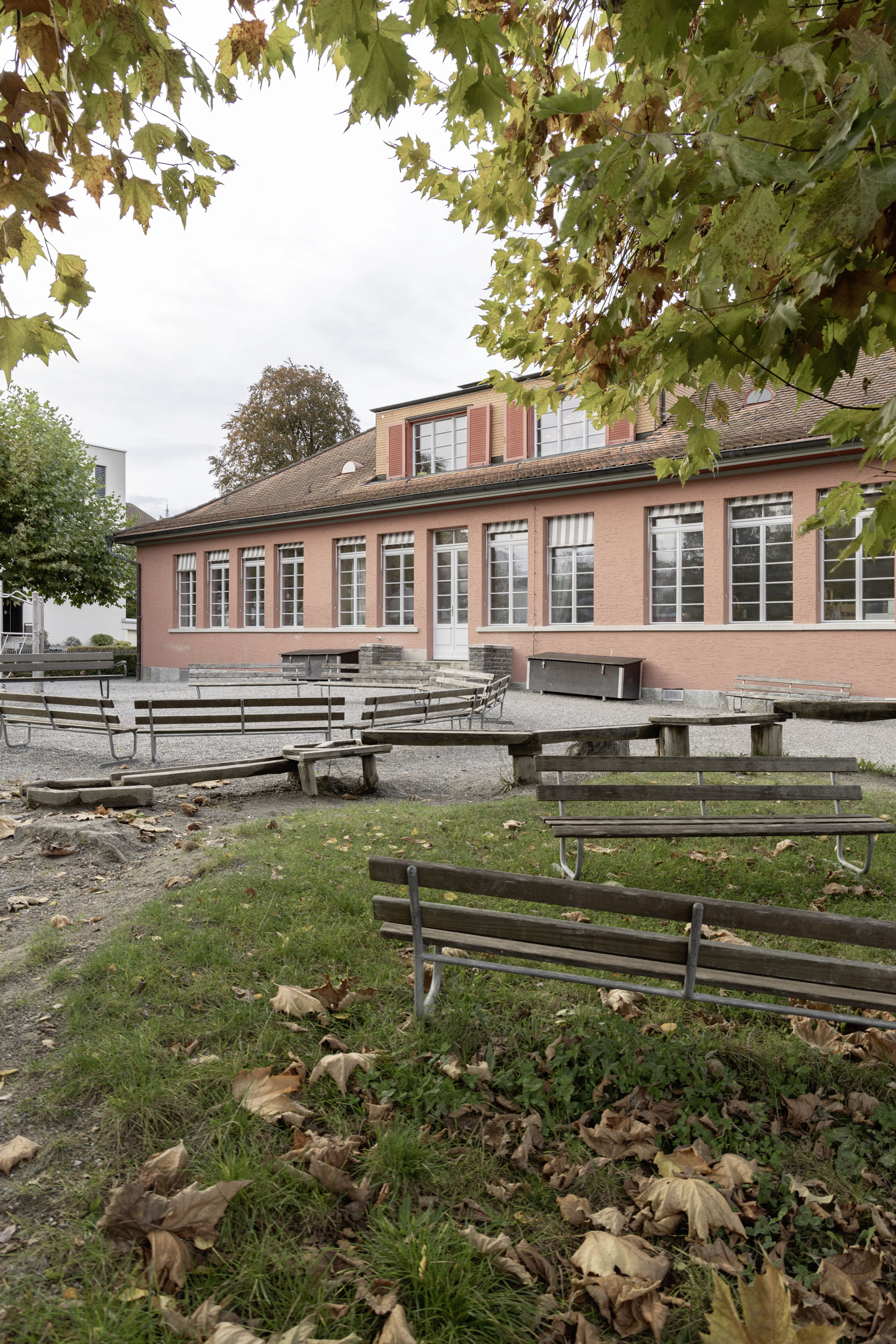 Kindergarten Farenweg, Stadt Zürich, Kindergarten, Gartendenkmalpflege